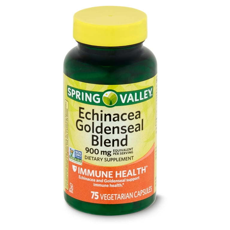 Spring Valley Echinacea Goldenseal Blend 900 mg 75 Count