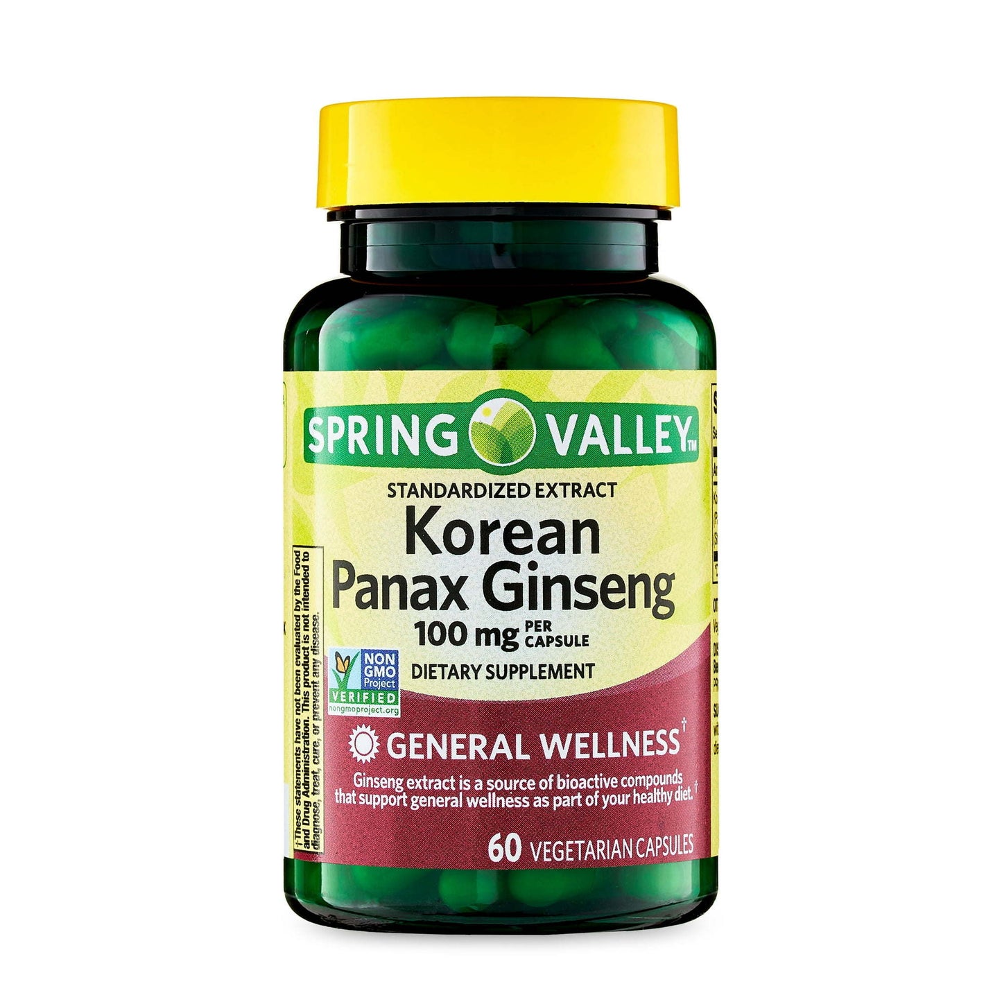 Spring Valley Korean Panax Ginseng 100 mg Non-GMO 60 Count