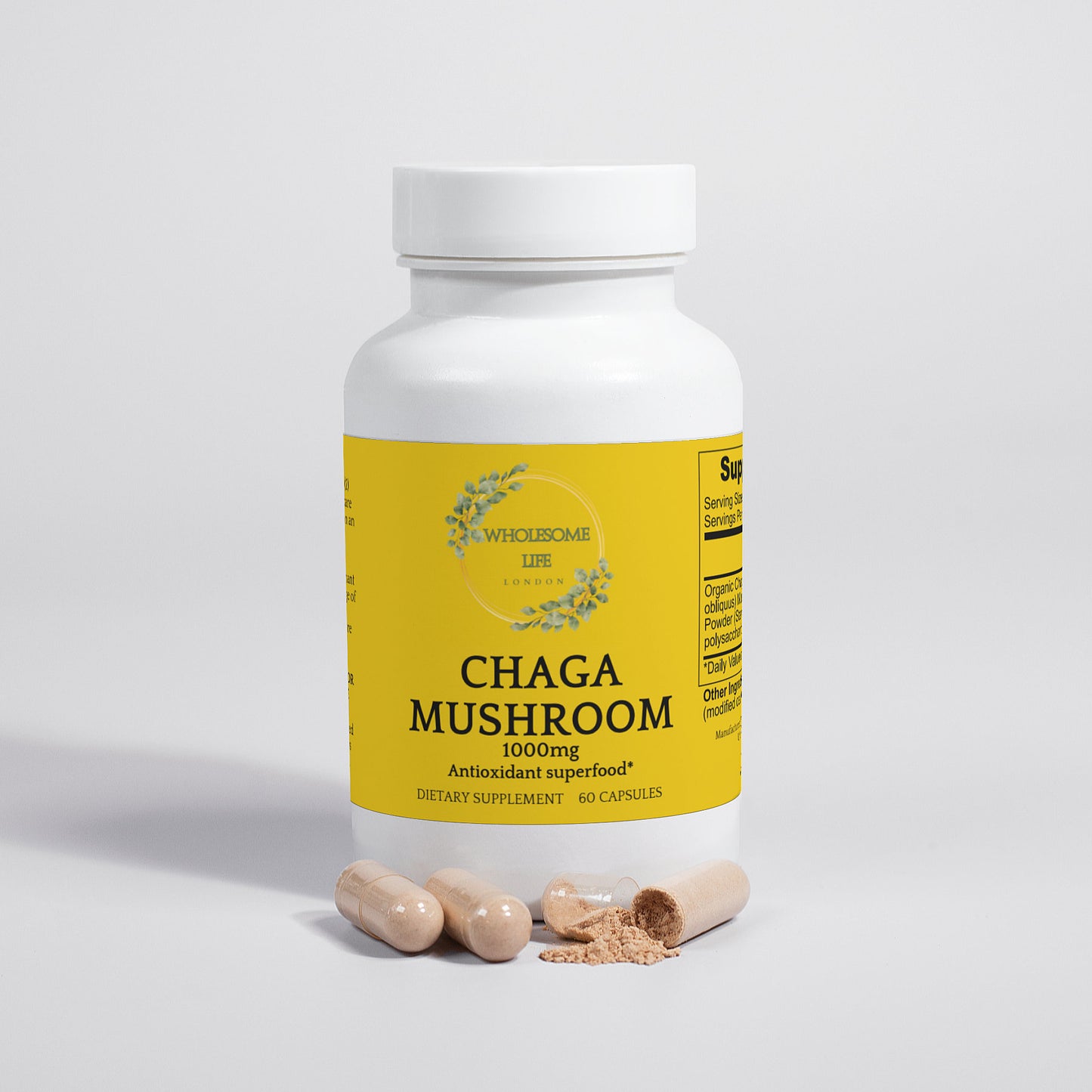 Wholesome Life London Chaga Mushroom 60 Count