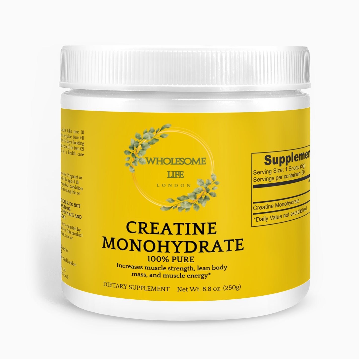 Wholesome Life London Creatine Monohydrate 8.8 Oz